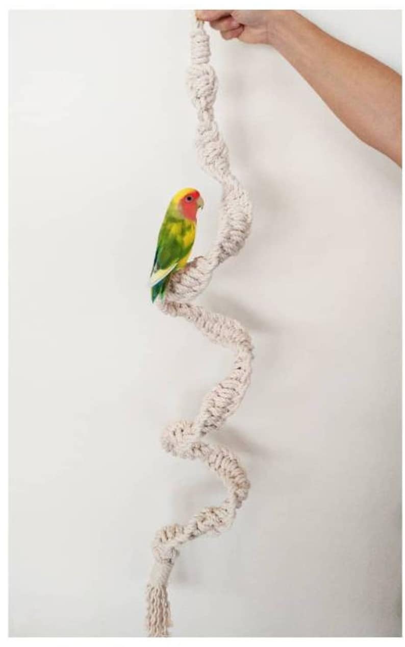 Macrame Spiral Bird Perch Pattern